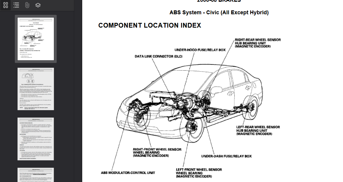 HONDA Civic 4D 2008 Official Workshop Repair Manual