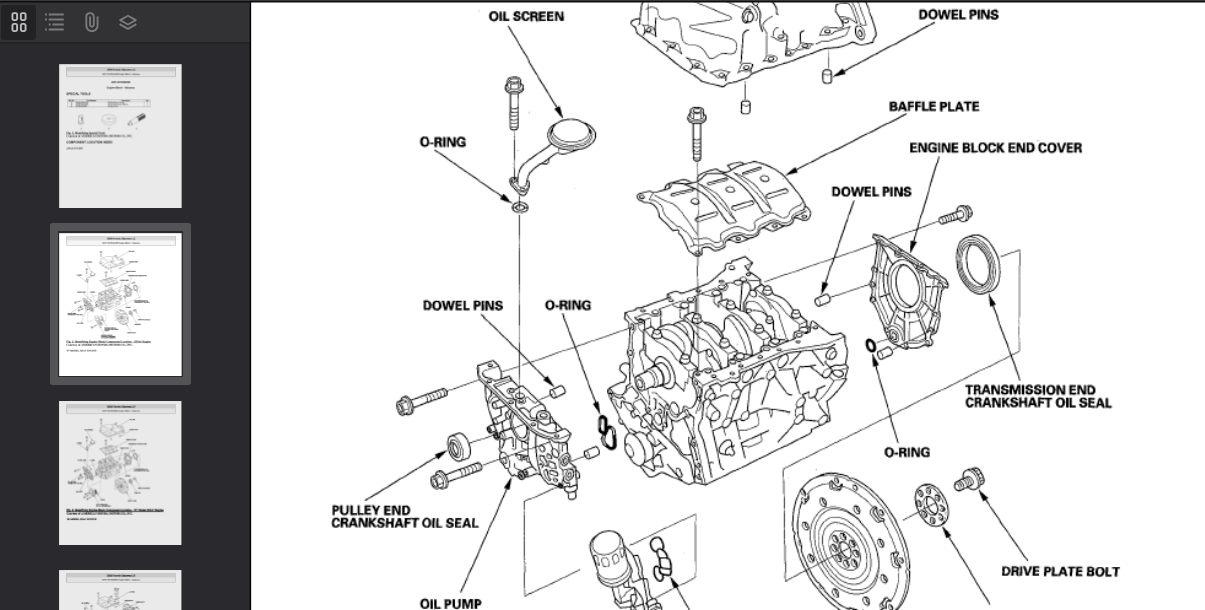 Honda Odyssey LX 2005-2008 Official Workshop Repair Manual