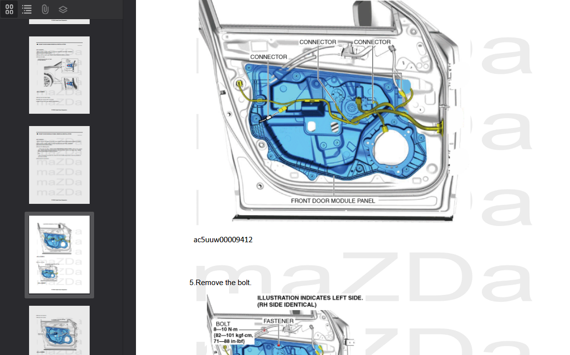 Mazda CX-5 2017-2021 Official Workshop Repair Manual