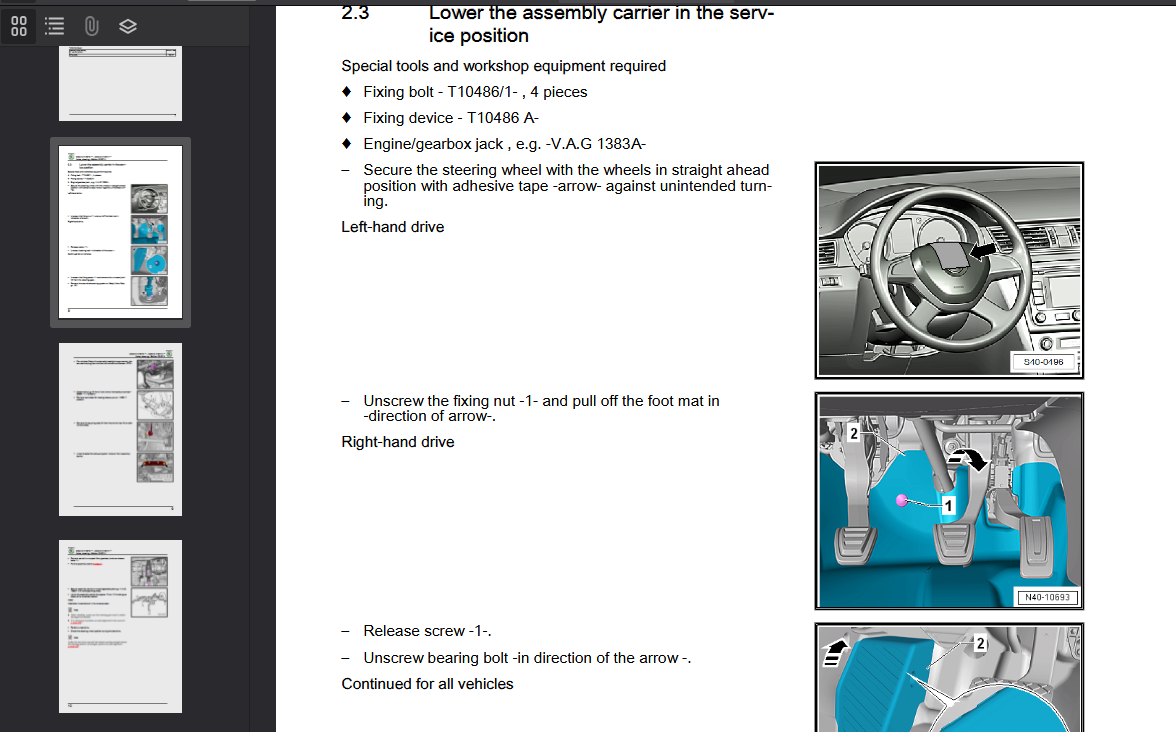 Skoda Octavia 5E 2012-2019 Official Workshop Repair Manual