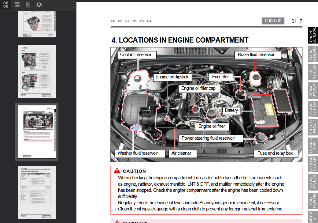 SSANGYONG Rexton Y402 2017-2018 Official Workshop Repair Manual