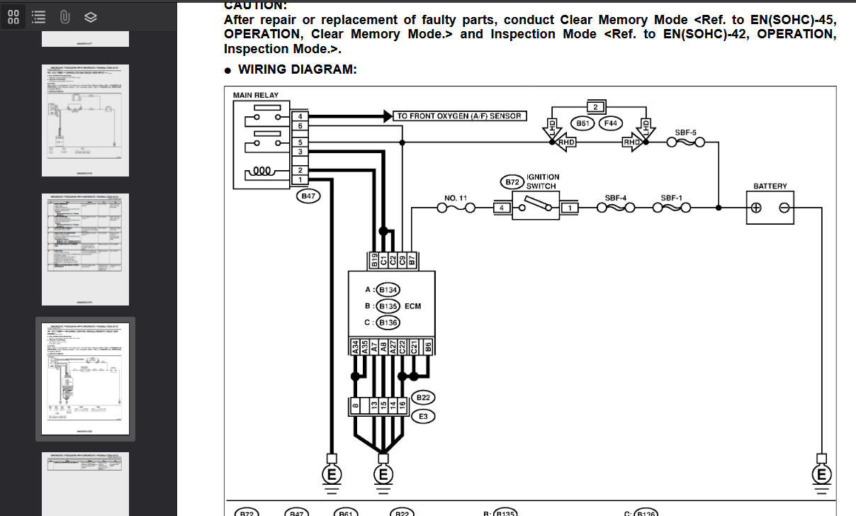 SUBARU Forester 2001 Official Workshop Repair Manual