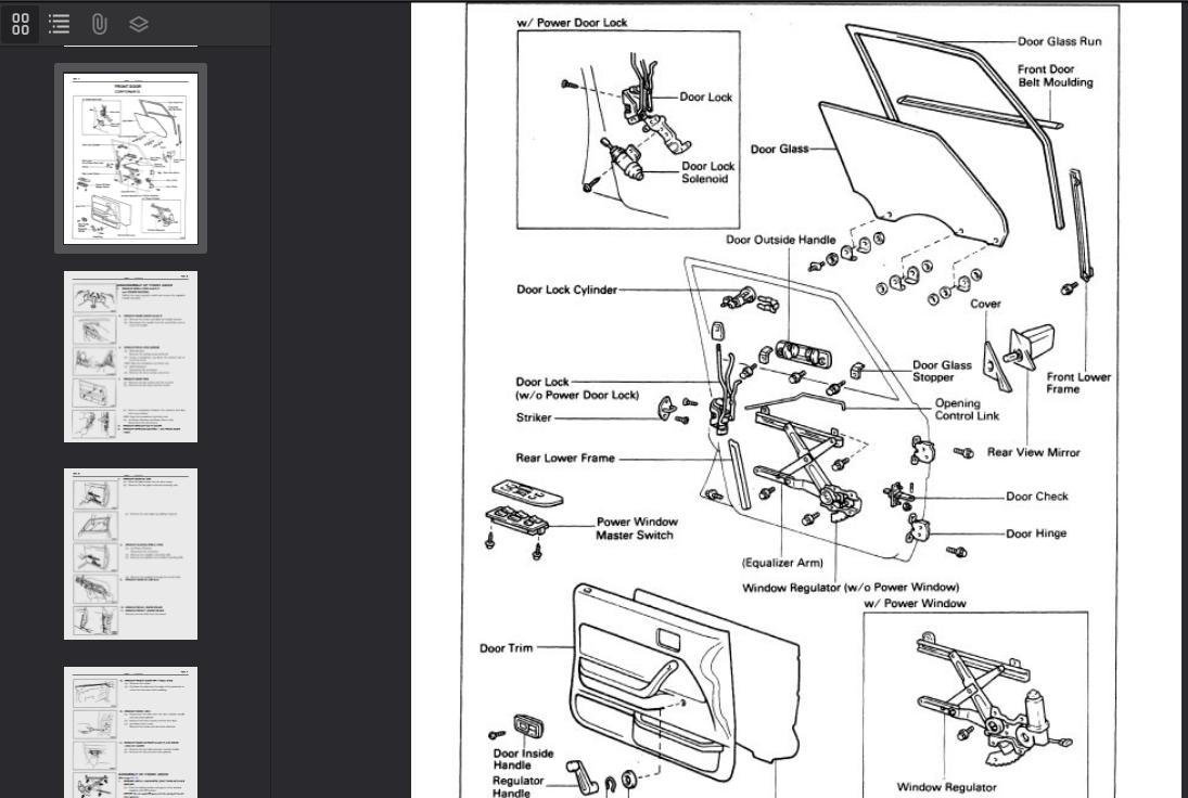 Toyota Camry SV21 4cyl v6 1988-1991 Official Workshop Repair Manual