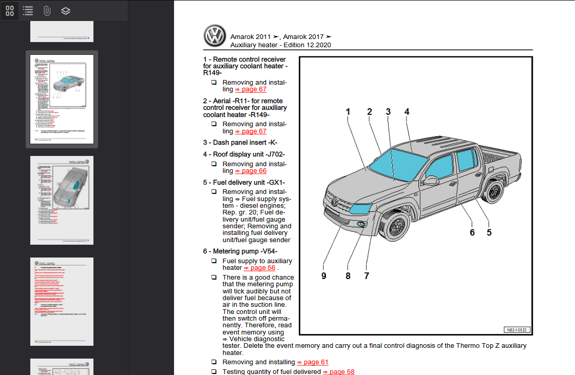 VOLKSWAGEN Amarok 2010-2016 Official Workshop Repair Manual