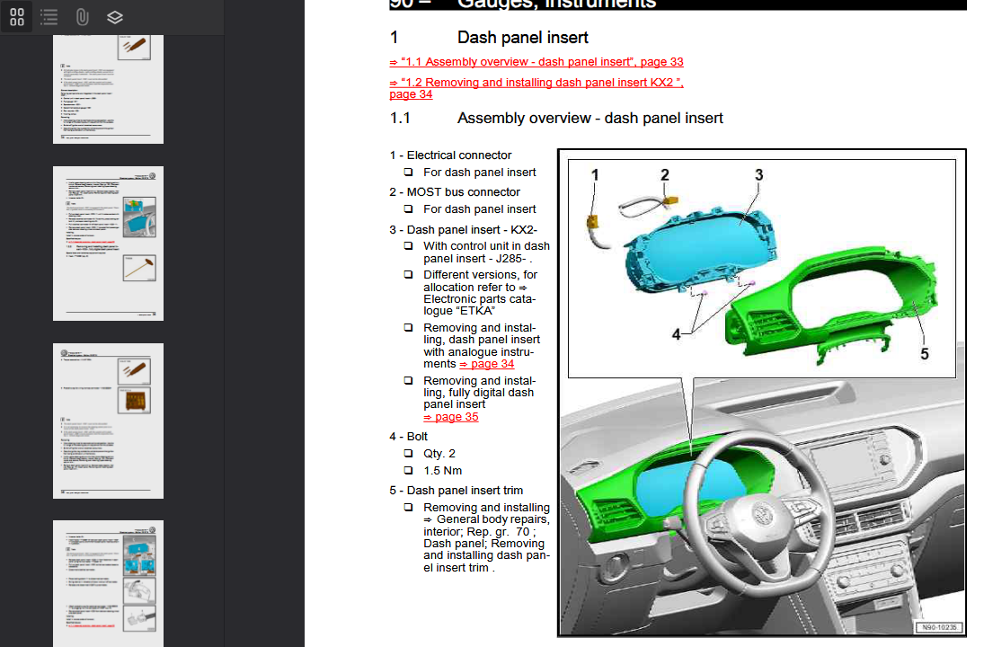 VOLKSWAGEN T-Cross 2019 Official Workshop Repair Manual