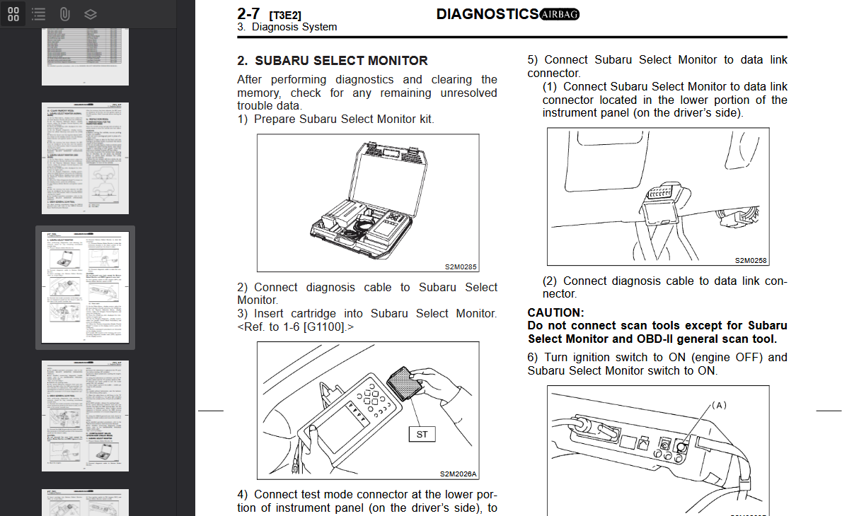Subaru Forester SF 1999-2002 Official Workshop Repair Manual