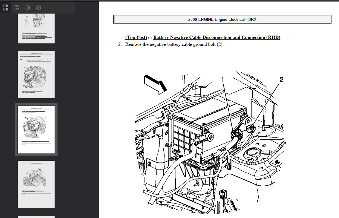 Cadillac SRX 2004-2009 Official Workshop Repair Manual