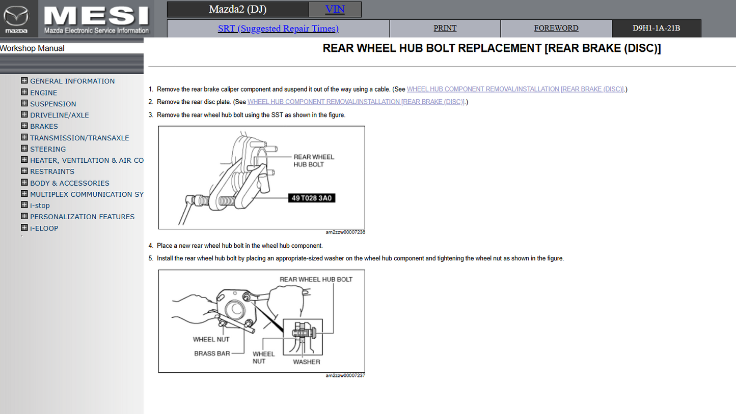 Mazda 2 DL DJ 2014-2019 Official Workshop Repair Manual