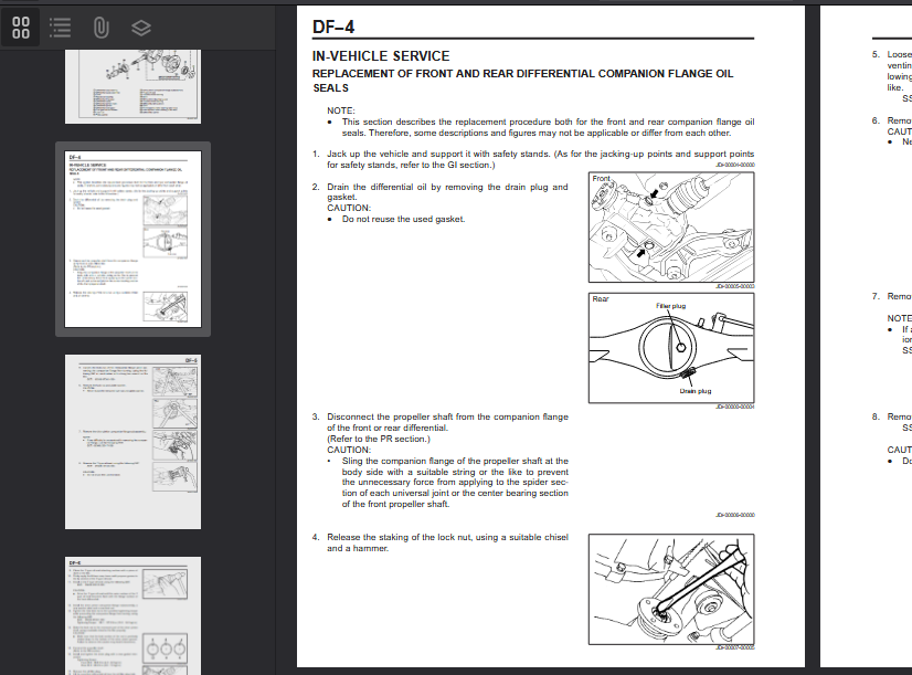 Daihatsu Terios J100 1997-2005 Official Workshop Repair Manual