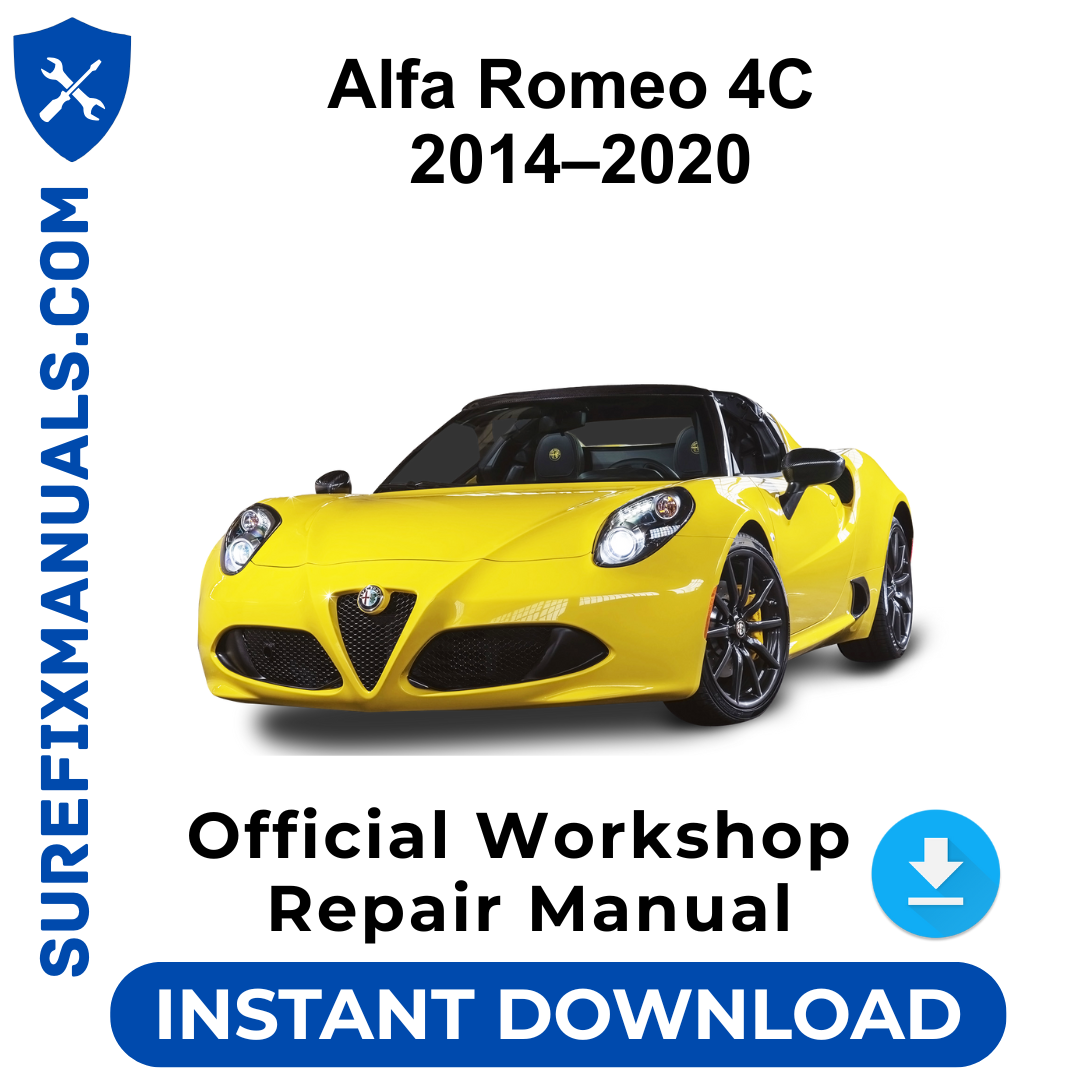 Alfa Romeo 4C 2014–2020 Official Workshop Manual