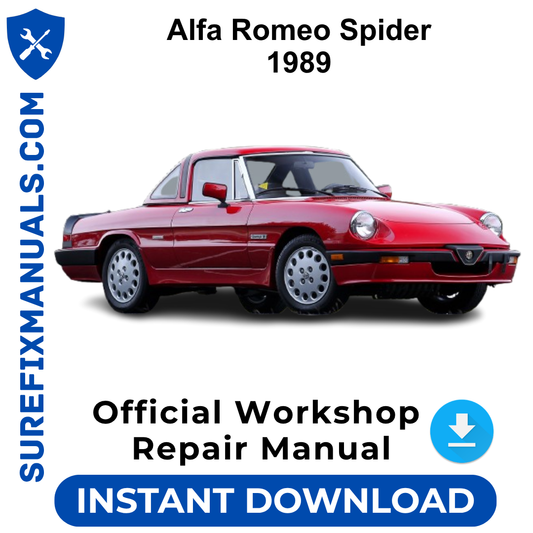 Alfa Romeo Spider 1989 Official Workshop Repair Manual