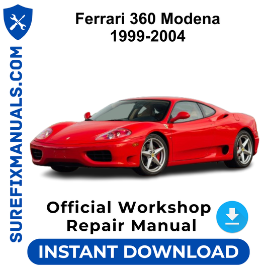 Ferrari 360 Modena 1999-2004 Official Workshop Repair Manual