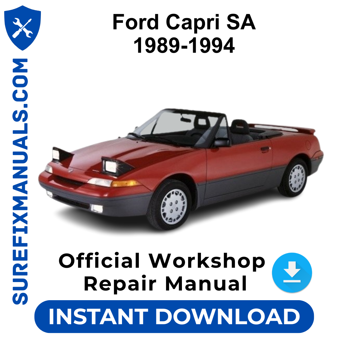 Ford Capri SA 1989-1994 Official Workshop Repair Manual