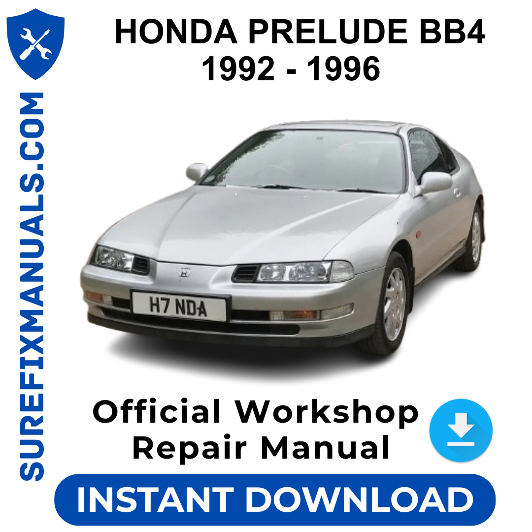HONDA PRELUDE BB4 1992 - 1996 Official Workshop Repair Manual