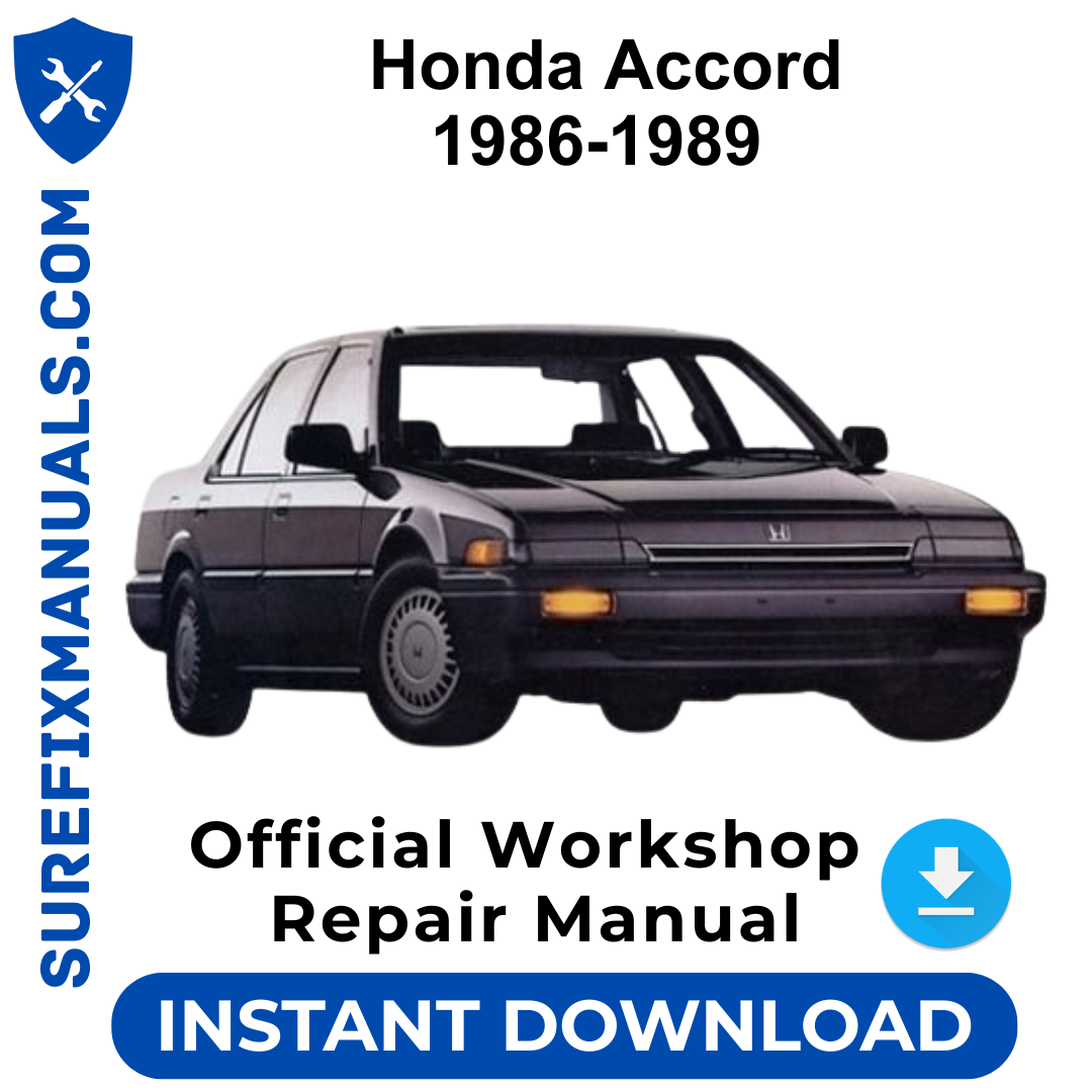Honda Accord 1986-1989 Official Workshop Repair Manual