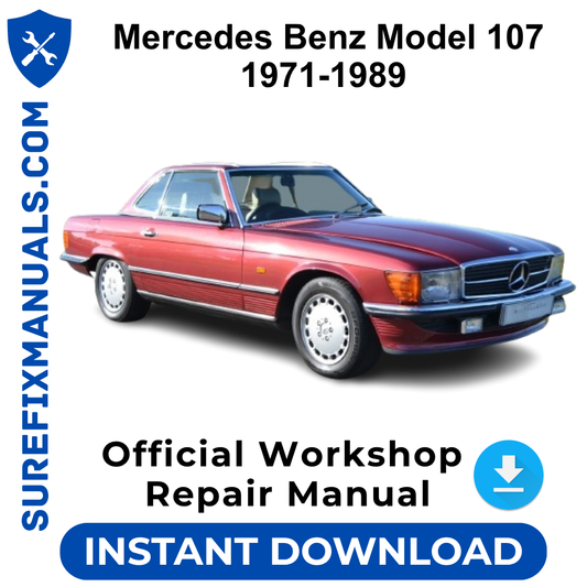 Mercedes Benz Model 107 1971-1989 Official Workshop Repair Manual