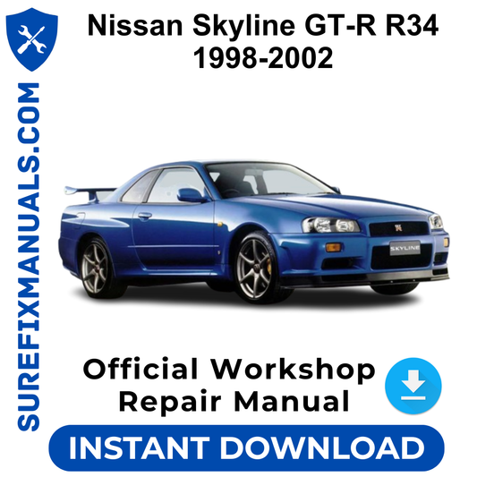 Nissan Skyline GT-R R34 1998-2002 Official Workshop Repair Manual