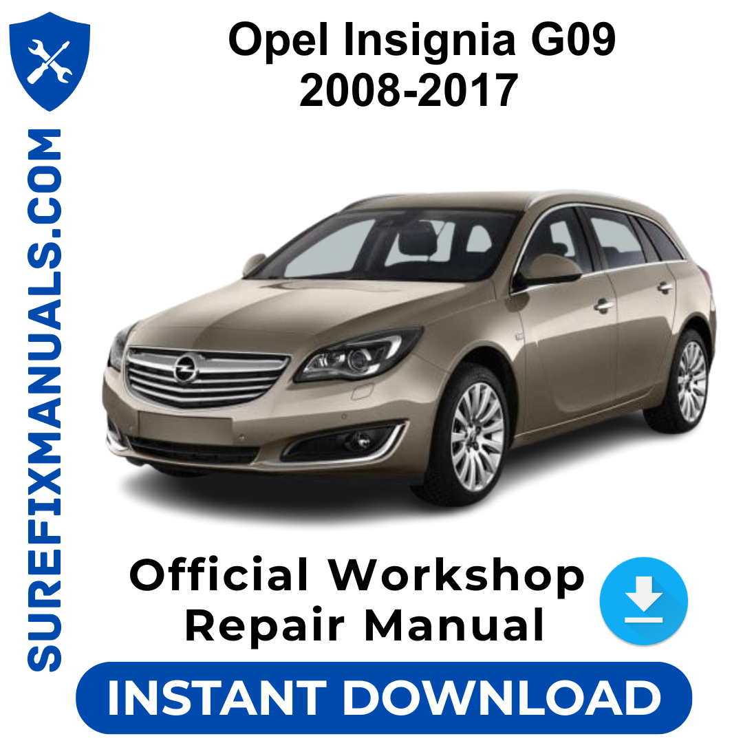 Opel Insignia G09 2008-2017 Official Workshop Repair Manual