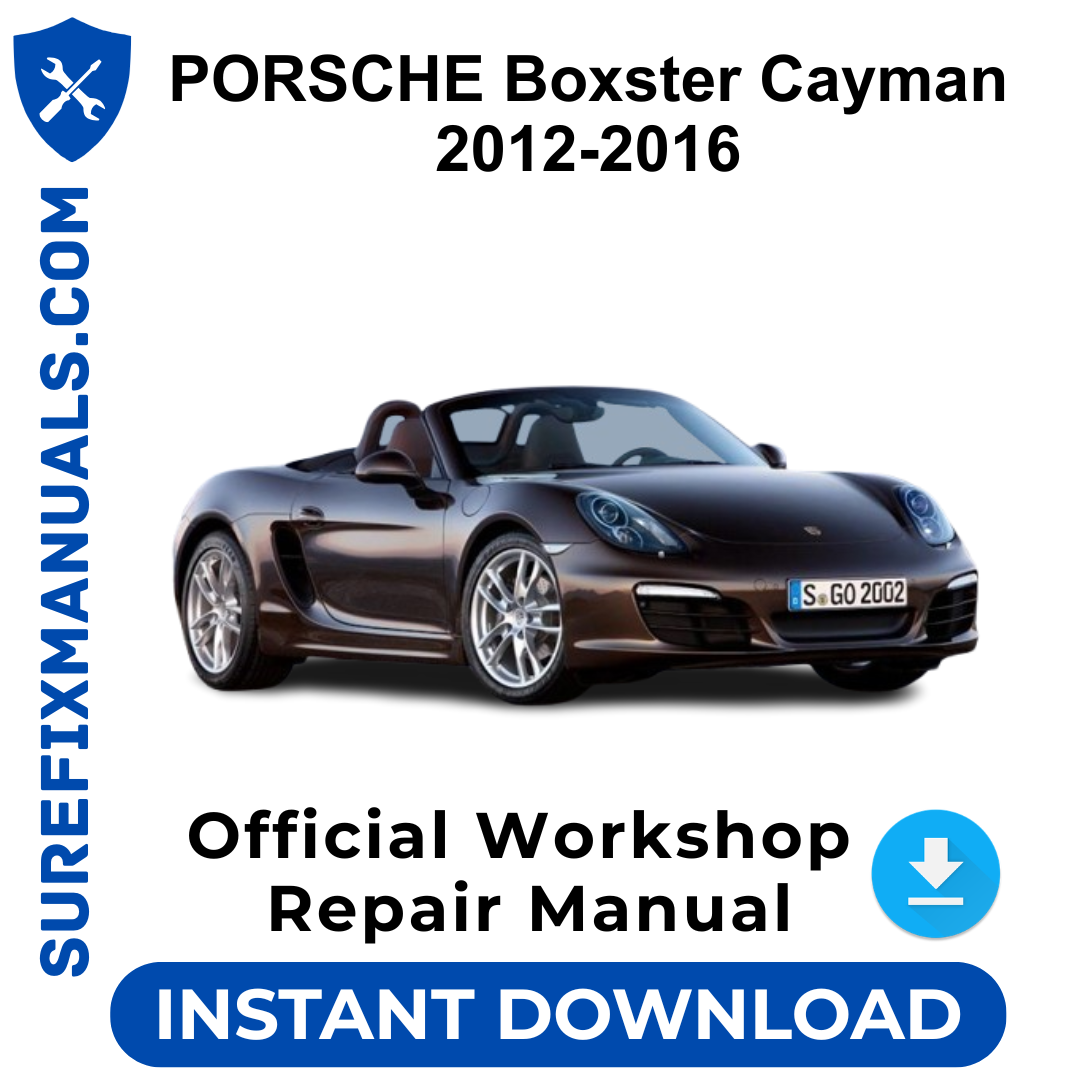PORSCHE Boxster Cayman 2012-2016 Official Workshop Repair Manual