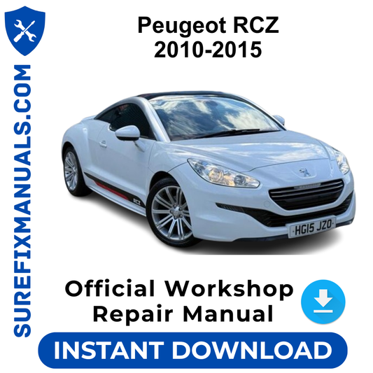 Peugeot RCZ 2010-2015 Official Workshop Repair Manual