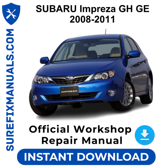 SUBARU Impreza GH GE 2008-2011 Official Workshop Repair Manual