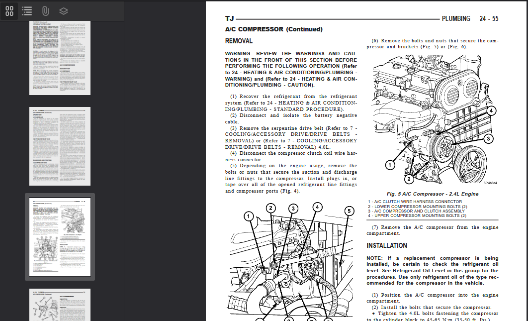 Jeep Wrangler TJ 1997-2006 Official Workshop Repair Manual