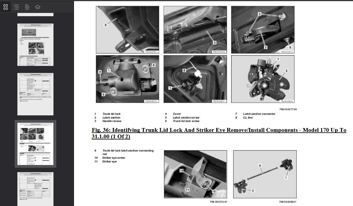 Mercedes SLK Series 170 1998-2004 Official Workshop Repair Manual