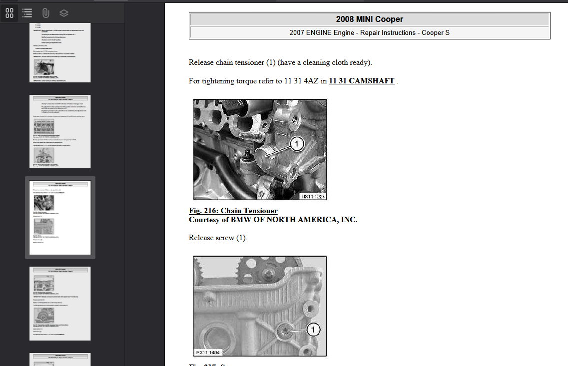MINI-Cooper Cooper S 2007-2013 Official Workshop Repair Manual