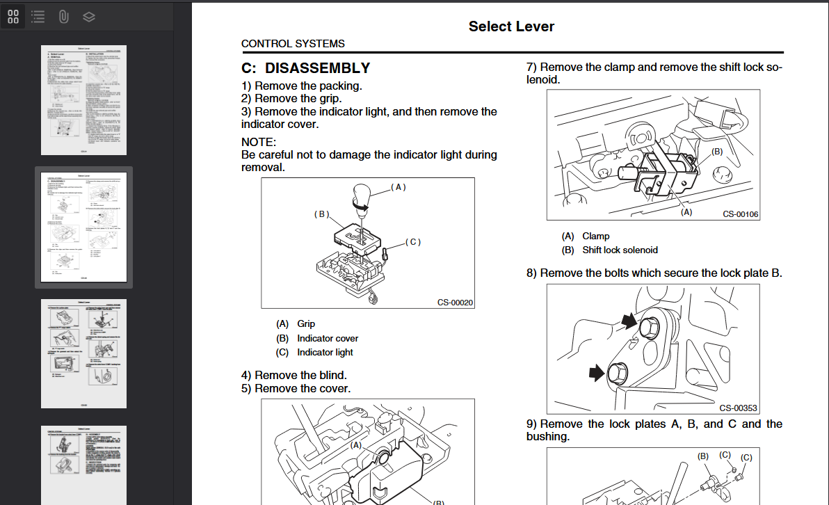 Subaru Forester SG 2002-2008 Official Workshop Repair Manual