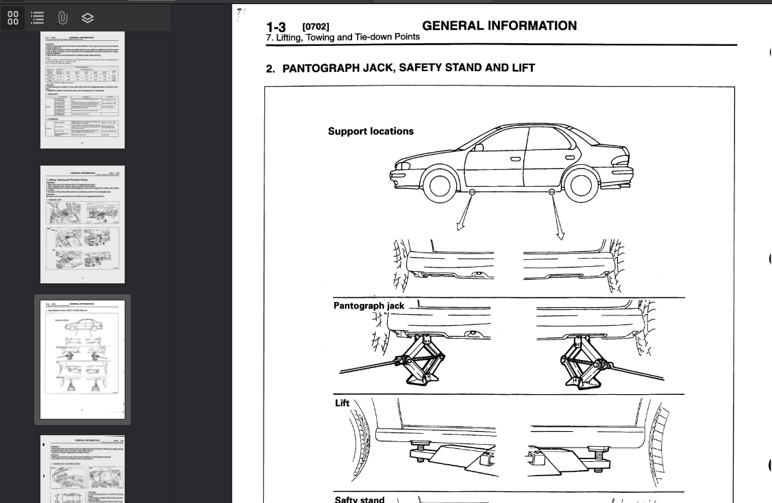 SUBARU Impreza 1994 Official Workshop Repair Manual