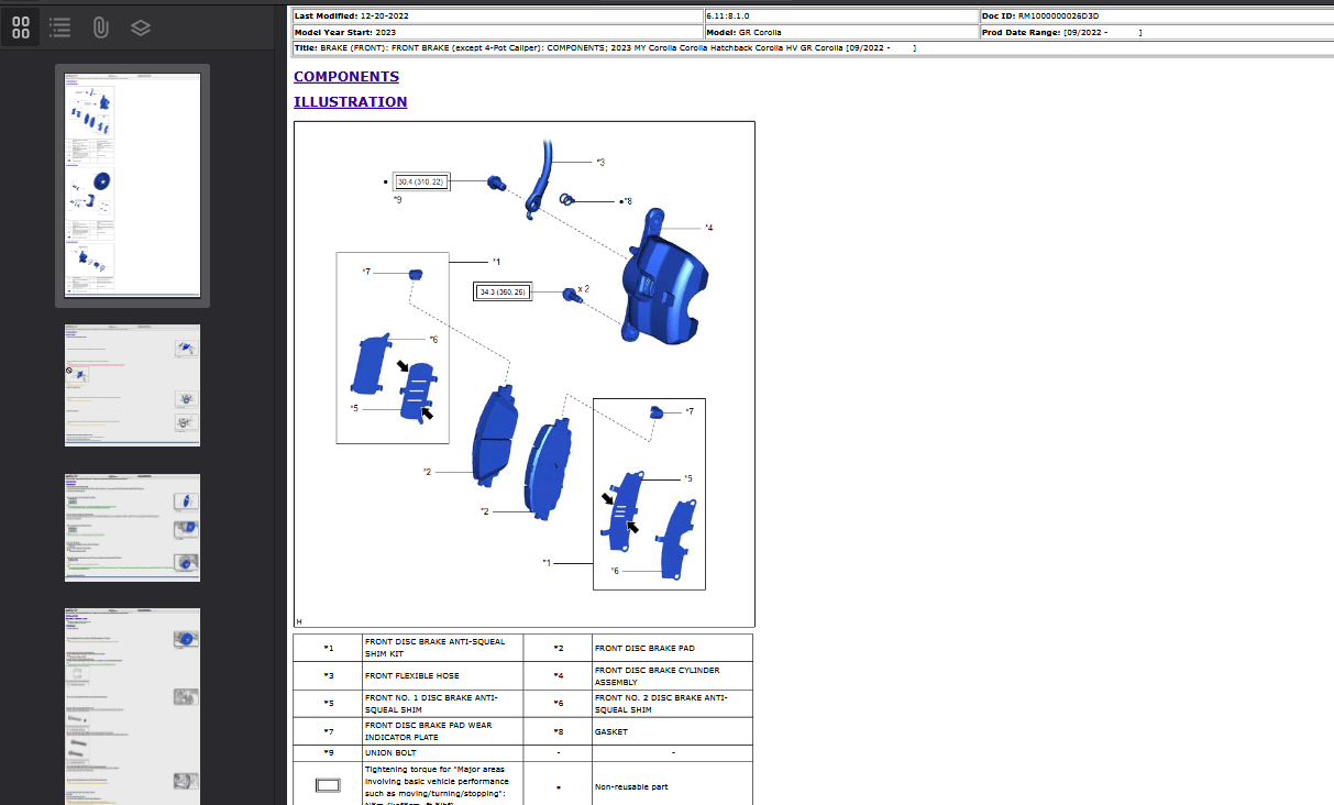 TOYOTA GR Corolla 2023 Official Workshop Repair Manual