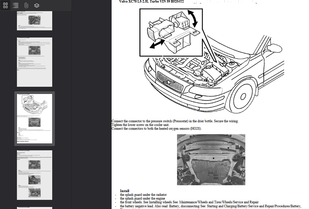 VOLVO XC70 2005 Official Workshop Repair Manual