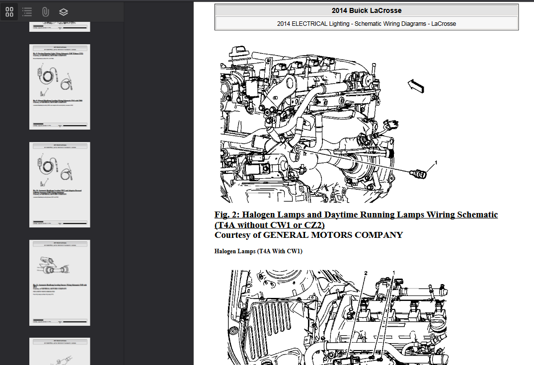 Buick Lacrosse 2014-2016 Official Workshop Repair Manual