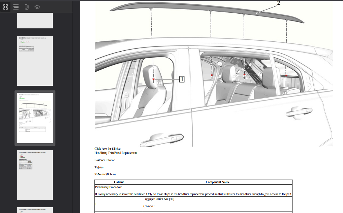 Buick Envision 2021-2023 Official Workshop Repair Manual