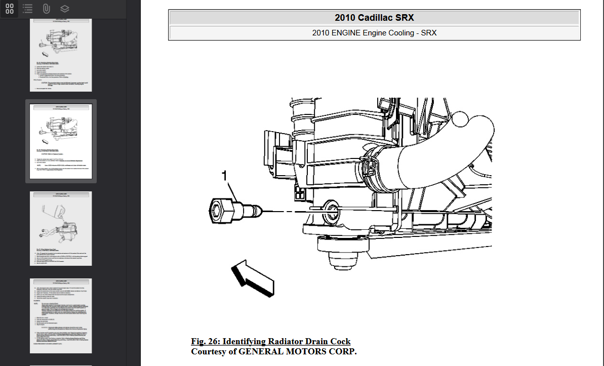 Cadillac SRX 2010-2012 Official Workshop Repair Manual
