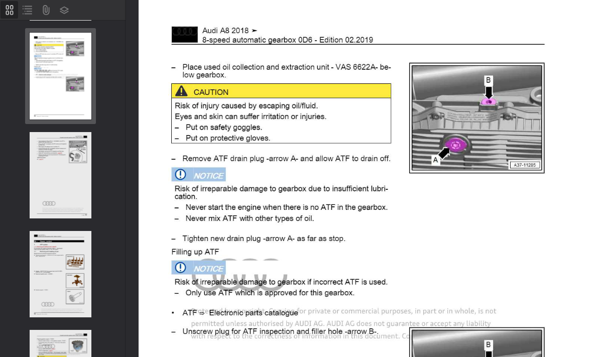 Audi A8 D54N 4N2 4N8 2017-2022 Official Workshop Repair Manual