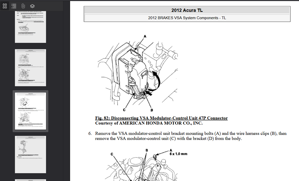 Acura TL 2012 Official Workshop Repair Manual
