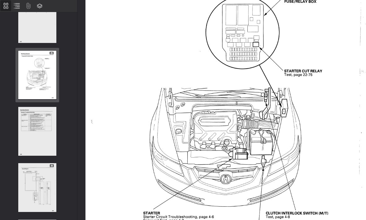 Acura TL 2004-2008 Official Workshop Repair Manual