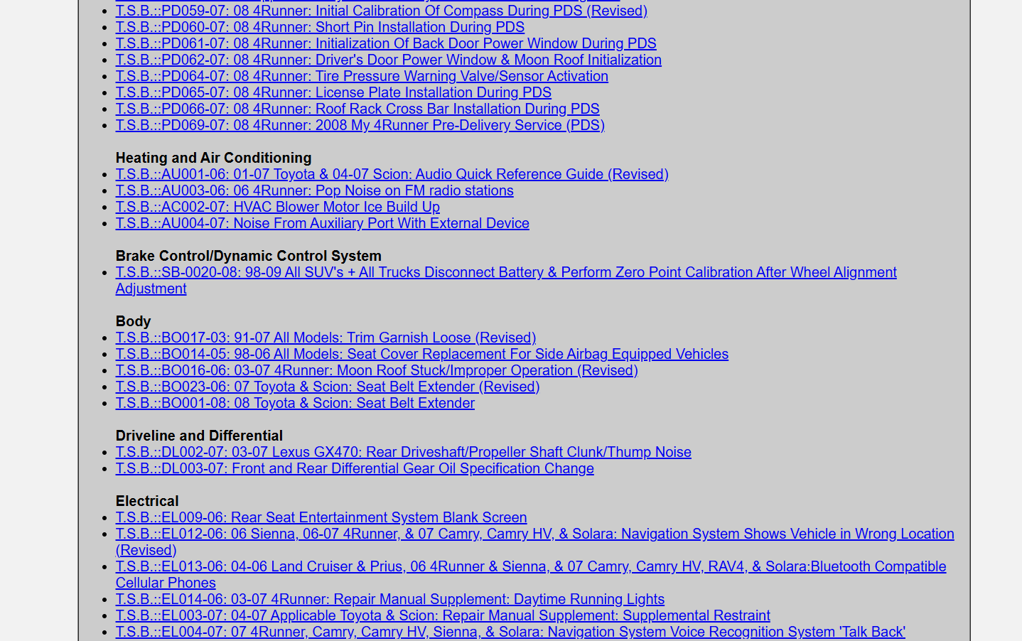 TOYOTA 4Runner 2007 Official Workshop Repair Manual