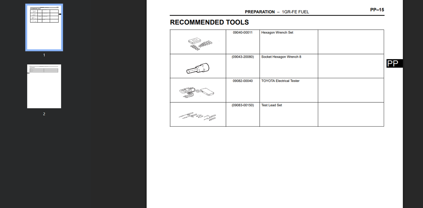 TOYOTA Tacoma 2005-2006 Official Workshop Repair Manual