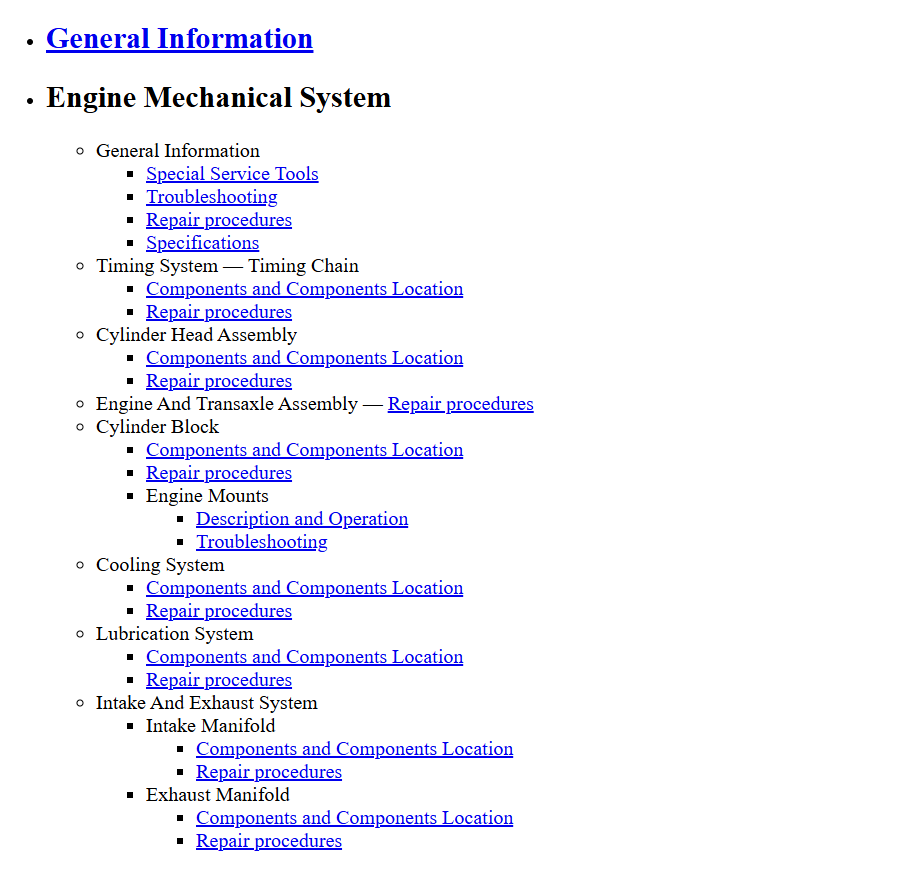 HYUNDAI Veracruz ix55 3.8 2007-2013 Official Workshop Repair Manual