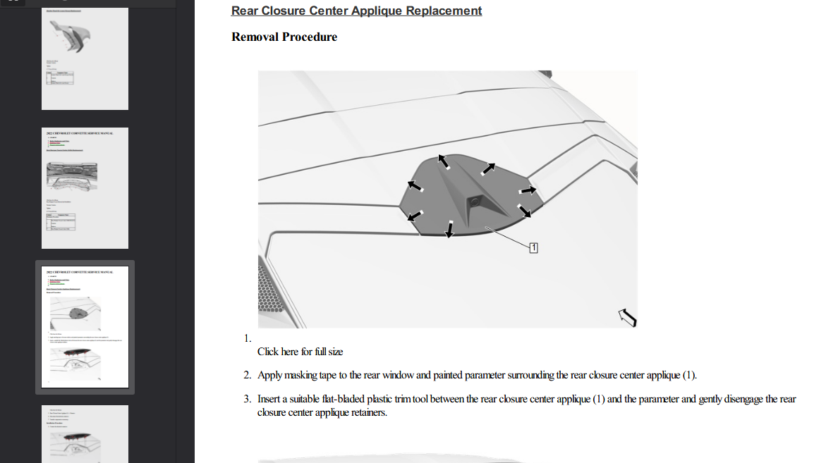 Chevrolet Corvette C8 2022 Official Workshop Repair Manual