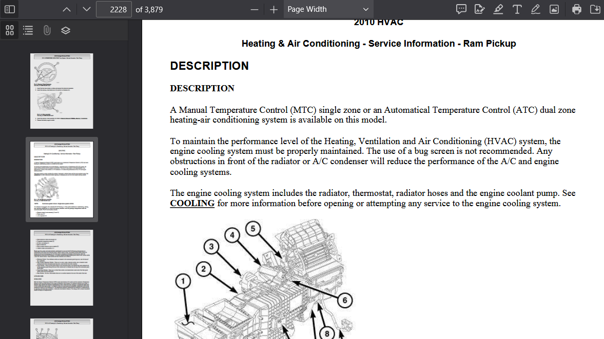 DODGE Ram 1500 2500 2010 Official Workshop Repair Manual