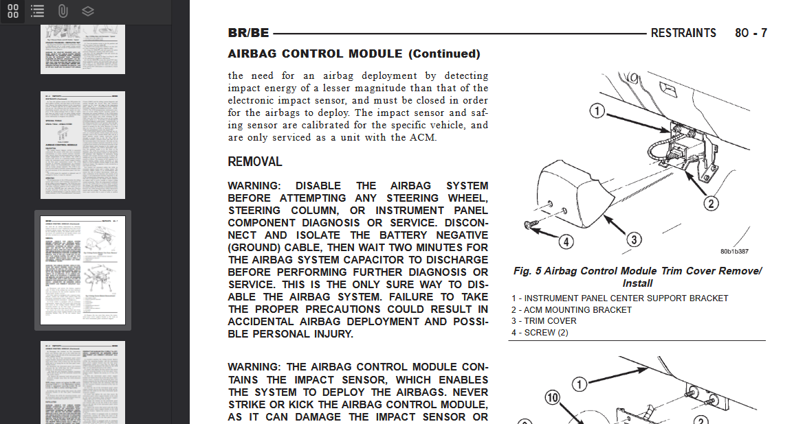 Dodge Ram 1994 - 2001 Official Workshop Repair Manual