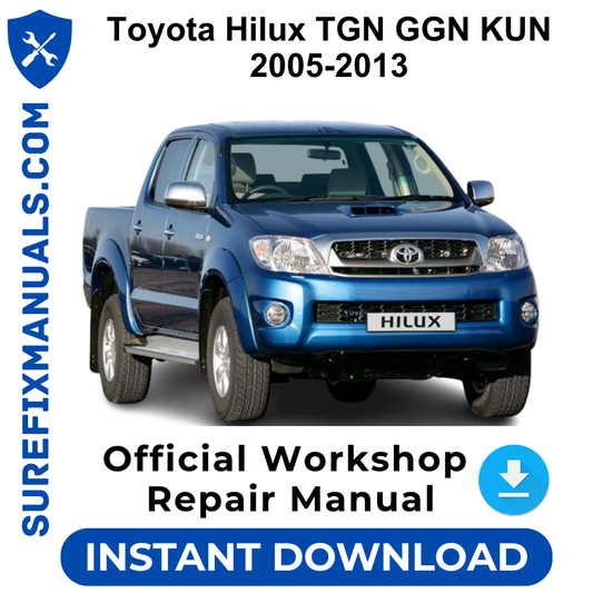 Toyota Hilux TGN GGN KUN 2005-2013 Official Workshop Repair Manual